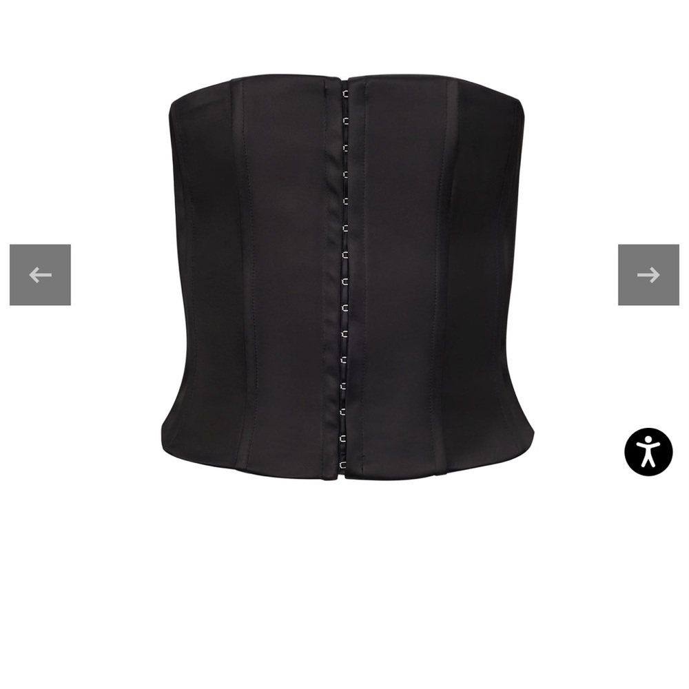 COPY - NWT Danielle Guizio NY Black satin corset size S